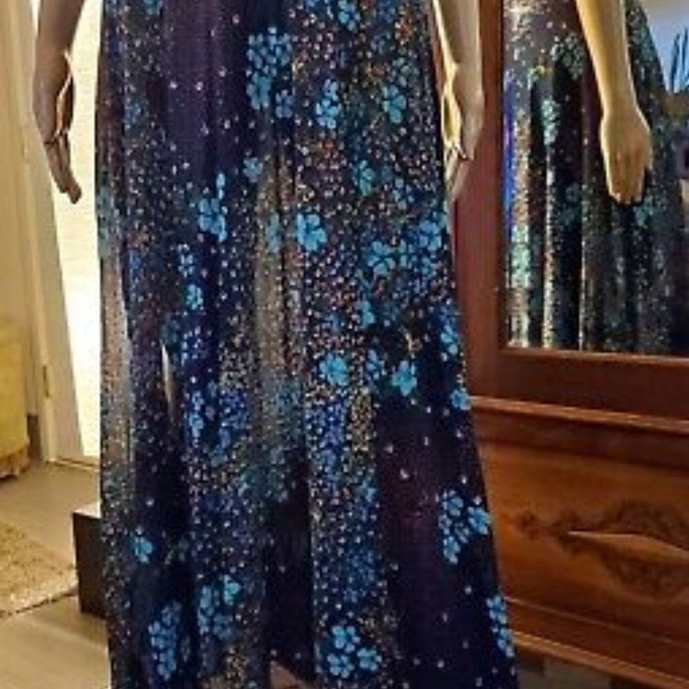 Yves Jennet Vintage 70s Hippie Boho Chic Maxi Dress - Picture 2 of 14